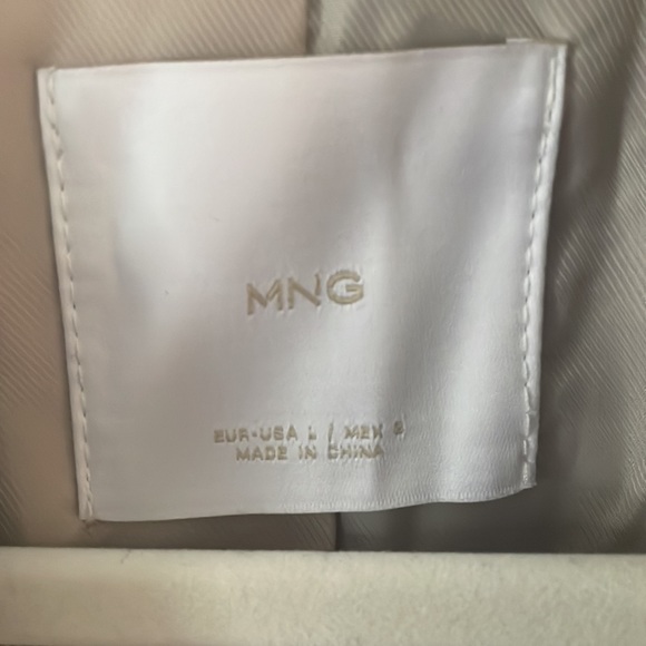 Mango Houndstooth Wool Blend Blazer Sz Large - Picture 3 of 4